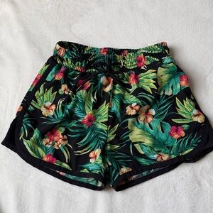 Ideology Black Floral Women's vacation Athletic Shorts